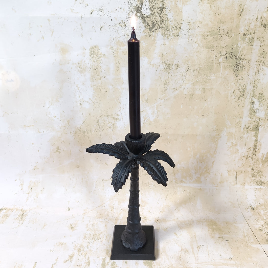 Black Palm Tree Candlestick ~ Taxa ~ inc black candle ~ by Light & Living