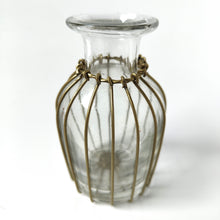 Curved Brass Wire Bud Vase