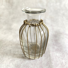 Curved Brass Wire Bud Vase