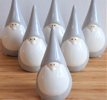 Nordic Santa Ceramic Christmas Decoration ~ Grey
