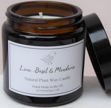Brown Glass Pharmacy Jar Scented Candles ~ Heaven Scent ~ Lime, Basil & Mandarin