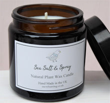 Brown Glass Pharmacy Jar Scented Candles ~ Heaven Scent ~ Sea Salt & Spray