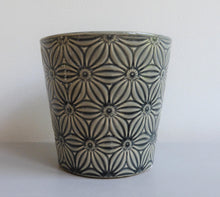 Asters Plant Pot Covers by Gisela Graham ~ Ceramic ~ Floral ~ Grey or Green