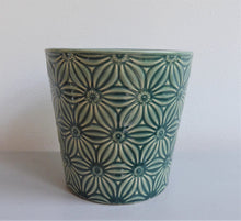 Asters Plant Pot Covers by Gisela Graham ~ Ceramic ~ Floral ~ Grey or Green