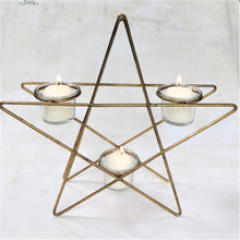 Star Triple Tealight Holder by Grand Illusions