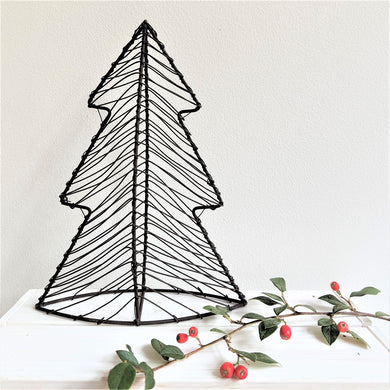 Majani Wire Christmas Tree by Nkuku Rust