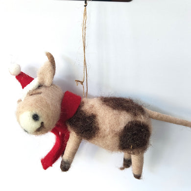 Sass & Belle Festive Cow Christmas Tree Decoration