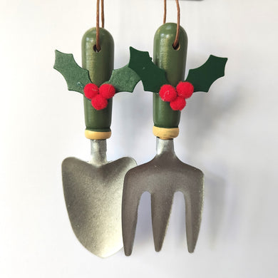 Sass & Belle Large Garden Tools Hanging Christmas Tree Decoration