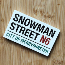 Four Christmas-themed street signs by Heaven Sends - Snowman Street