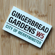 Four Christmas-themed street signs by Heaven Sends - Gingerbread Gardens