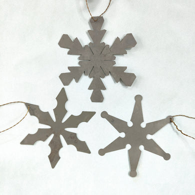 Set of 3 Nkuku Metal Snowflakes Christmas Tree Decorations