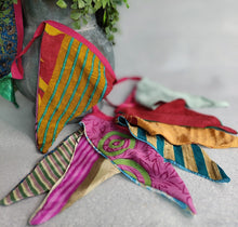 Colourful bunting made from recycled sari fabric ~ Fair Trade ~ Namaste