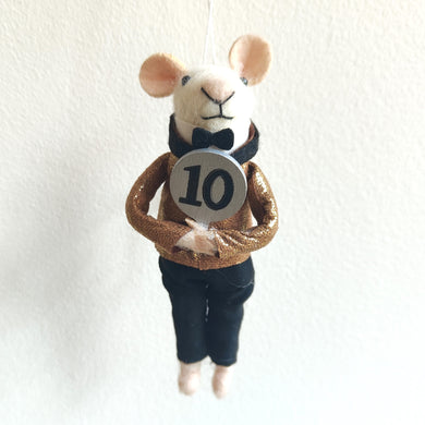 Sass & Belle Dancing Judge Mouse Christmas Tree Decoration