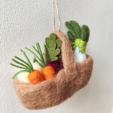 Vegetable Trug Hanging Christmas Tree Decoration by Sass & Belle