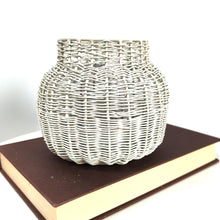 Valery Pale Grey Basket Candle Holder by Light & Living