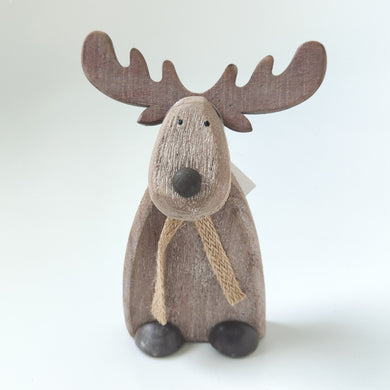 Wooden Standing Reindeer Christmas Decoration by Heaven Sends