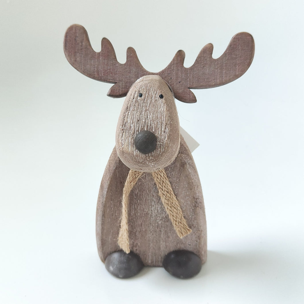 Wooden Standing Reindeer Christmas Decoration by Heaven Sends