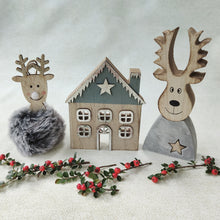 Fluffy Christmas Hanging Reindeer, Christmas House, Concrete Standing Reindeer 