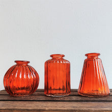 Set of Three Amber Glass Bud Vases by Sass & Belle