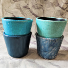 Crackle Glaze Old-Style Dutch Pots Blue ~ by Grand Illusions
