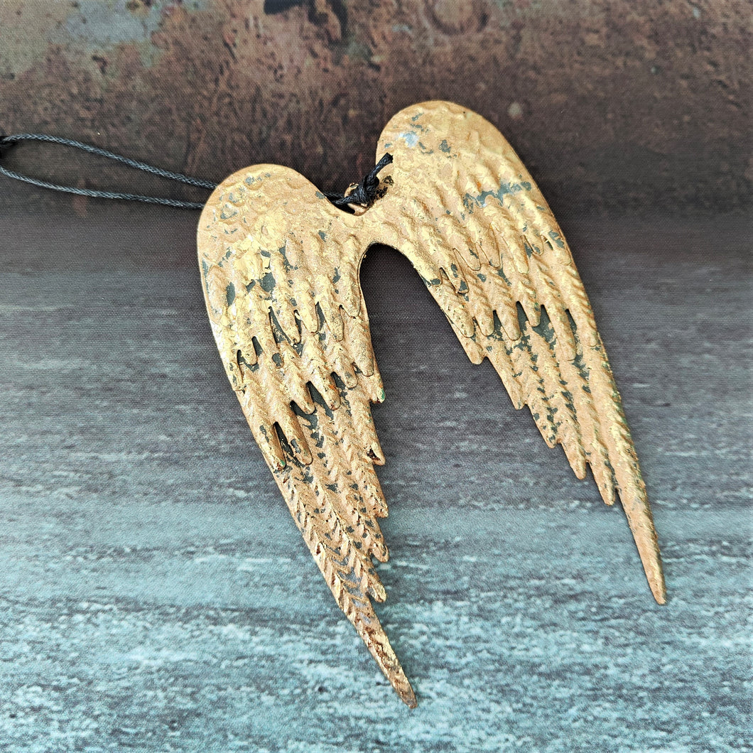 Hanging Gold Angel Wings