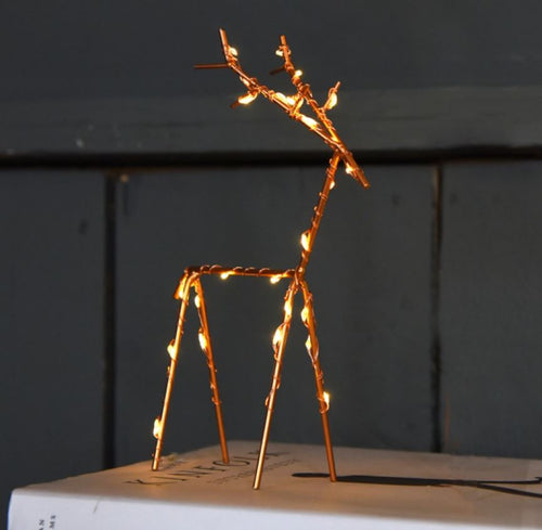 Copper Deer / Reindeer with LED Lights by Lightstyle London