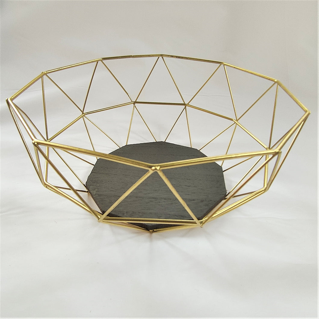 Geometric Gold Wire Bowl by Geko / SIL