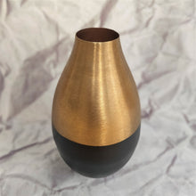 Matte Gold & Black Metal Vase by Sass & Belle