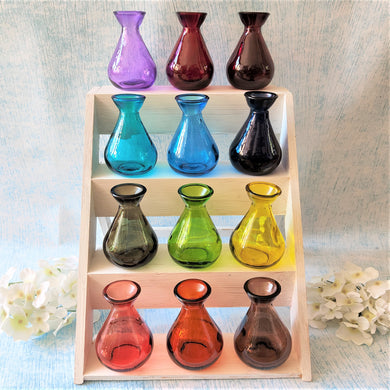 Colourful Bud Vases ~ Recycled Glass ~ Adra ~ by Jarapa