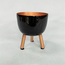Black Metal Planter on Gold Legs by Sass & Belle
