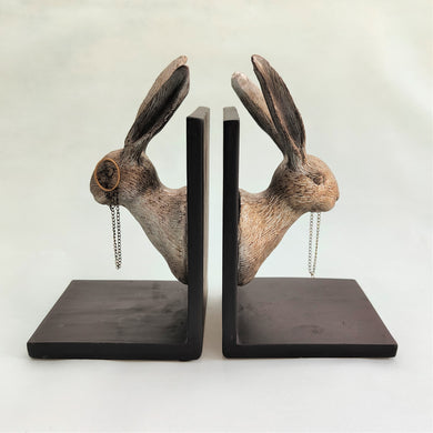 Monocled Hare Bookends by Parlane