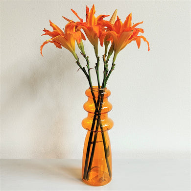 Orange Ripple Vase by Sass & Belle