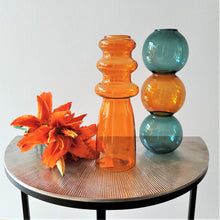 Orange Ripple Vase & Triple Bubble Vase by Sass & Belle