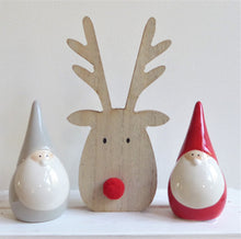 Wooden Rudolph the Red Nose Reindeer Standing Christmas Decoration by Transomnia