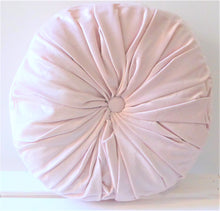 Blush Pink Round Pintuck Cushion by Chickidee