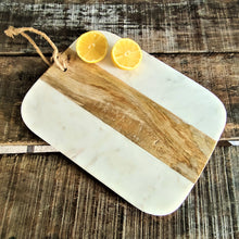 Mango Wood & Marble Chopping Board / Food Board by Geko / SIL